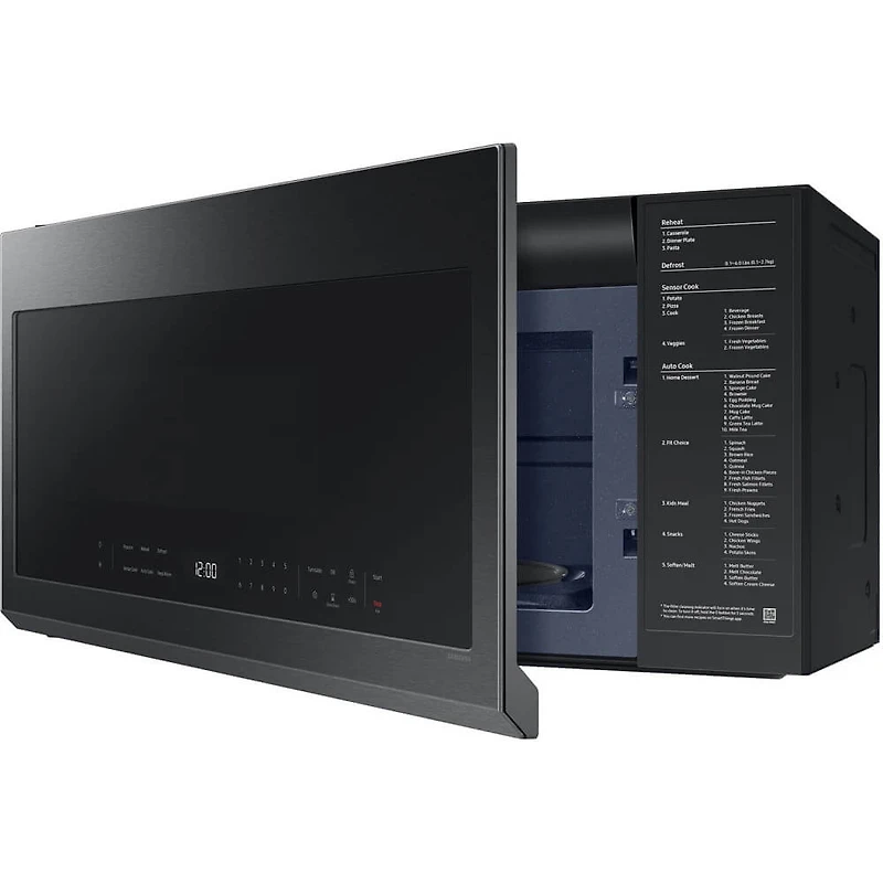 2.1 Cu. Ft. Matte Black Steel Over-the-Range Smart Microwave