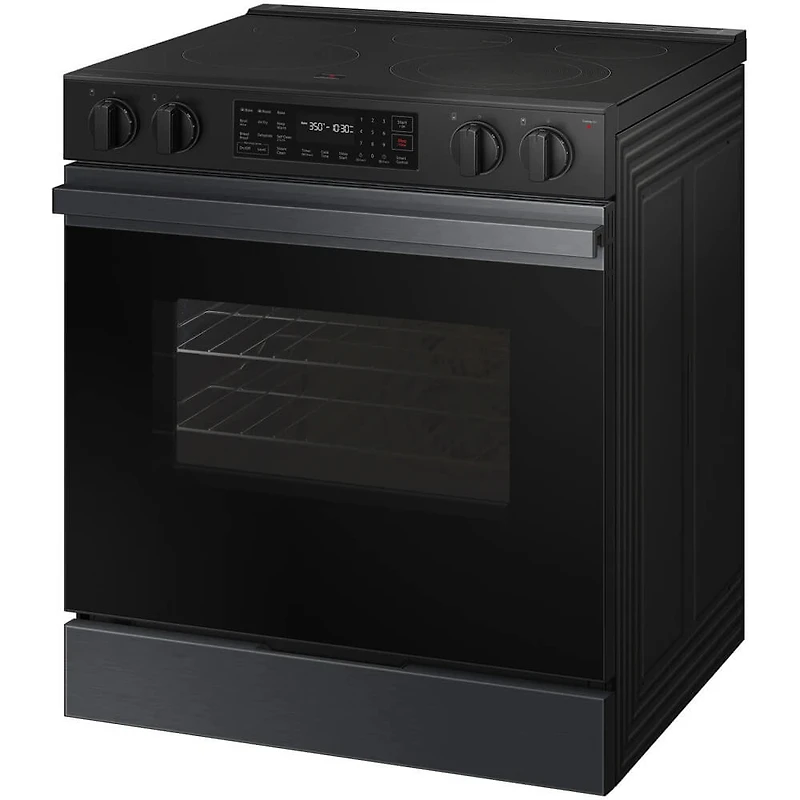6.3 Cu. Ft. Bespoke Matte Black Slide-In Electric Smoothtop Smart Range