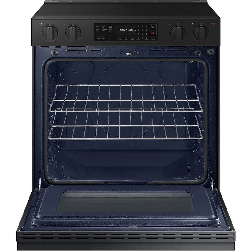 6.3 Cu. Ft. Bespoke Matte Black Slide-In Electric Smoothtop Smart Range