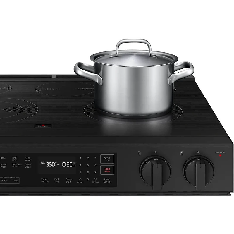 6.3 Cu. Ft. Bespoke Matte Black Slide-In Electric Smoothtop Smart Range