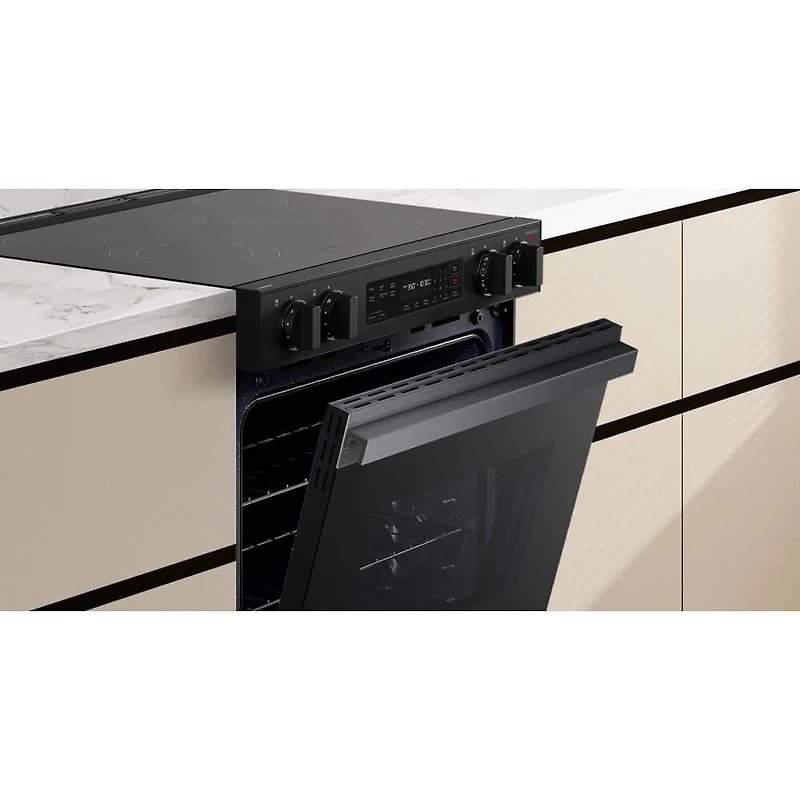 6.3 Cu. Ft. Bespoke Matte Black Slide-In Electric Smoothtop Smart Range