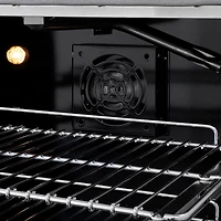 5.2 Cu. Ft. Stainless Freestanding Gas Range with Matte Black Accents