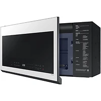 2.1 Cu. Ft. Bespoke White Glass Over-the-Range Smart Microwave