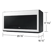 2.1 Cu. Ft. Bespoke White Glass Over-the-Range Smart Microwave