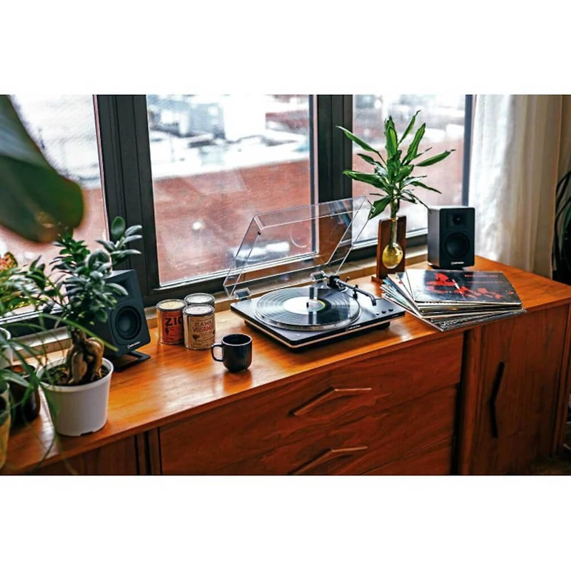 Fully Automatic Wireless Belt Drive Turntable - Black/Silver