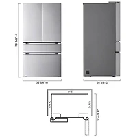 29.6 Cu. Ft. Stainless 4-Door French Door Refrigerator