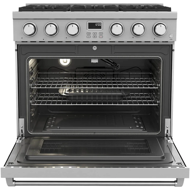 6 Cu. Ft. Stainless Steel Contemporary Professional Freestanding Gas Range