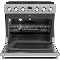 6 Cu. Ft. Stainless Steel Contemporary Professional Freestanding Gas Range
