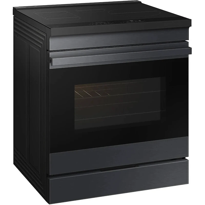 6.3 Cu. Ft. Matte Black Steel Slide-In Induction Smart Range
