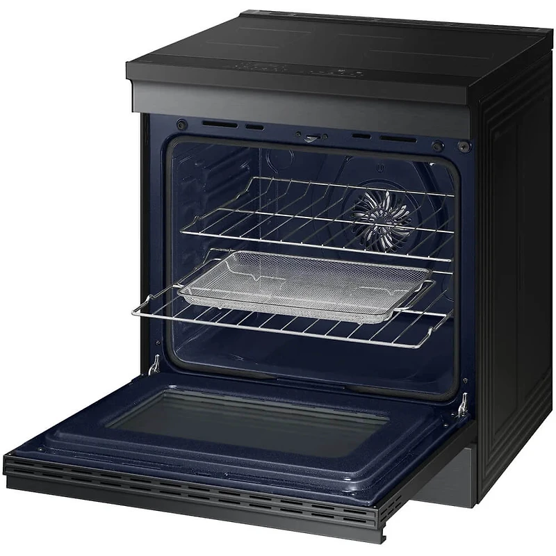 6.3 Cu. Ft. Matte Black Steel Slide-In Induction Smart Range