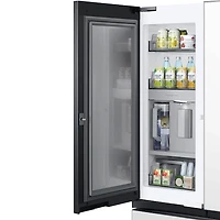 30 Cu. Ft. Bespoke White Glass 3-Door French Door Smart Refrigerator