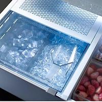 30 Cu. Ft. Bespoke White Glass 3-Door French Door Smart Refrigerator