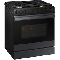 6 Cu. Ft. Bespoke Matte Black Steel Slide-In Gas Smart Range