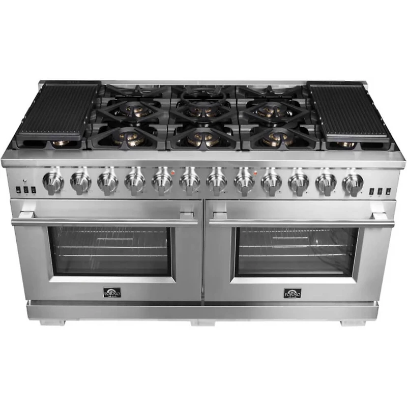 8.64 Cu. Ft. Stainless Steel Freestanding Double Oven Gas Range