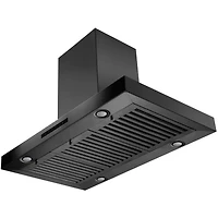 36 inch Black Stainless Chimney Range Hood with 400 CFM Blower