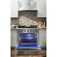 5.2 Cu. Ft. Stainless Freestanding Dual Fuel Liquid Propane Range