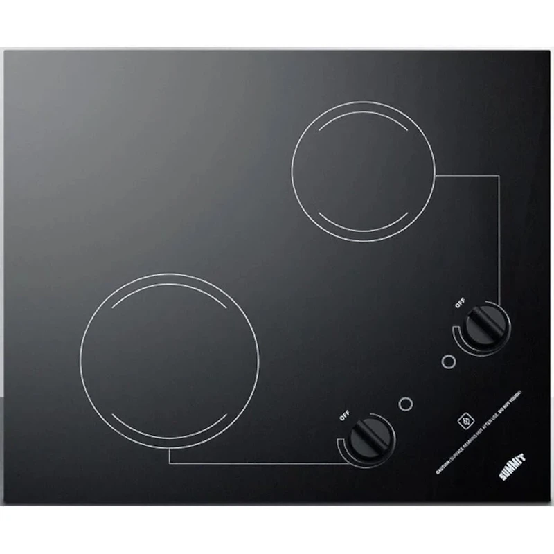 21 inch Black 2 Element Smoothtop Electric Cooktop