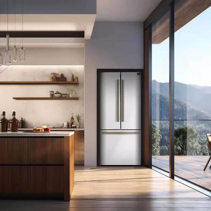 17.5 Cu. Ft. Espresso Gallipoli White French Door Refrigerator