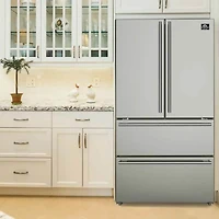 19.2 Cu. Ft. White French Door Counter Depth Refrigerator