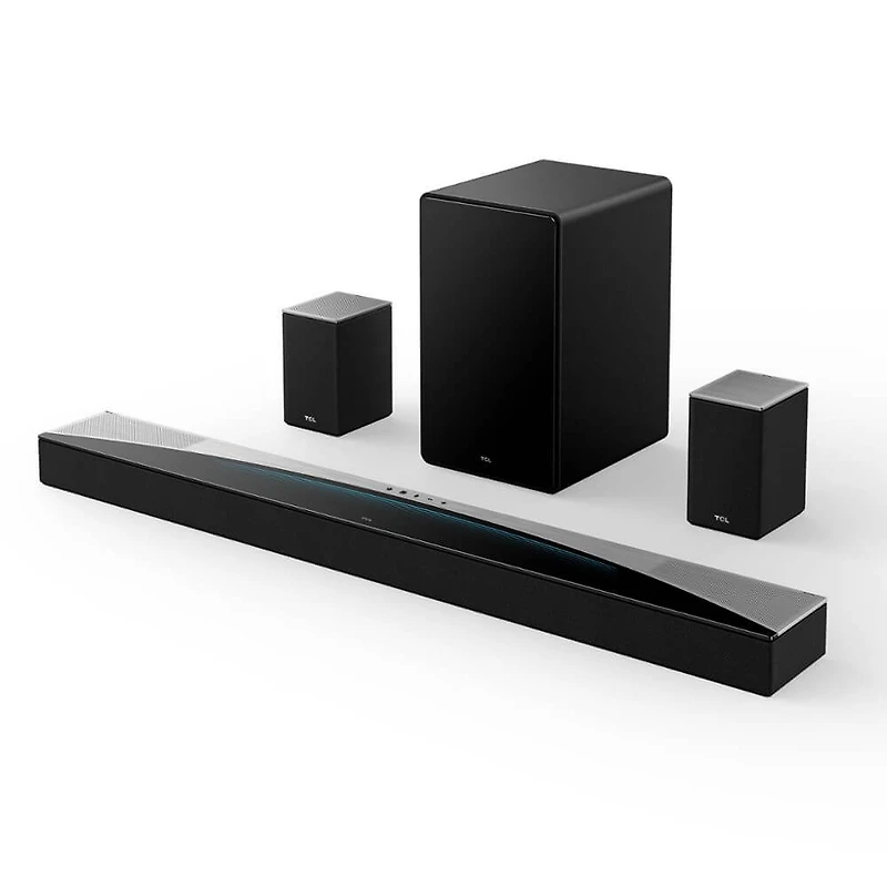 Q Class 7.1.4 Channel Sound Bar with Wireless Subwoofer and Surround Speakers - Black