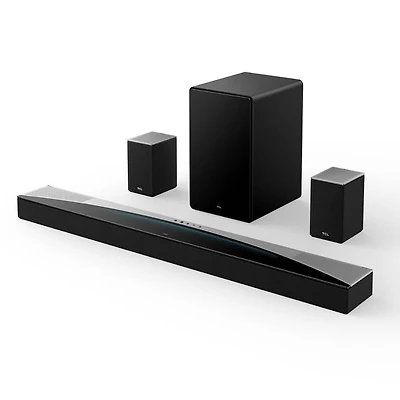Q Class 7.1.4 Channel Sound Bar with Wireless Subwoofer and Surround Speakers - Black