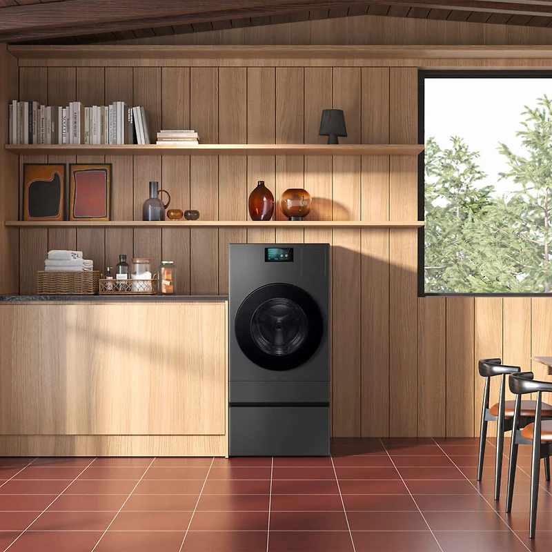 15 inch Bespoke AI Laundry Combo Pedestal with Storage Drawer