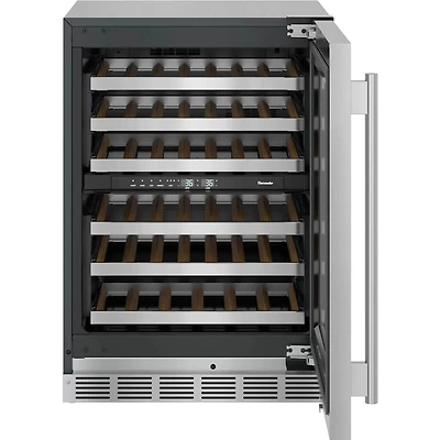 41 Bottle Masterpiece Stainless Right Hinge Dual Zone Undercounter Wine Cooler