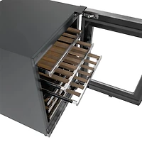 41 Bottle Masterpiece Stainless Right Hinge Dual Zone Undercounter Wine Cooler