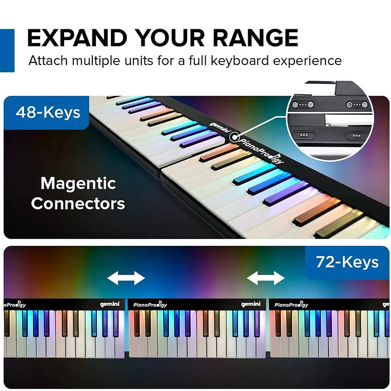 PianoProdigy 24-Key Smart Wireless Learning Midi Keyboard