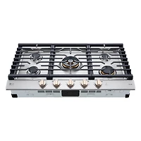 36 inch 5 Burner Stainless Drop-In Gas Cooktop - OPEN BOX