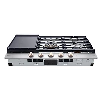36 inch 5 Burner Stainless Drop-In Gas Cooktop - OPEN BOX