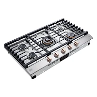 36 inch 5 Burner Stainless Drop-In Gas Cooktop - OPEN BOX