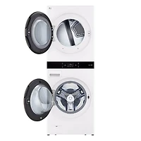 Essence White 5 Cu. Ft. Washer/7.4 Cu. Ft. Dryer WashTower Electric Stacked Laundry Center