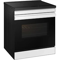 6.3 Cu. Ft. Bespoke White Glass Slide-In Smoothtop Range