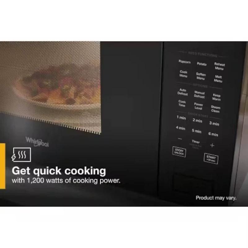 2.2 Cu. Ft. Black Countertop Microwave