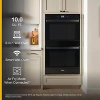 30 inch Black Smart Convection Double Wall Oven