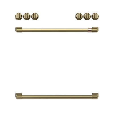 Brushed Brass Handle Kit For Ranges