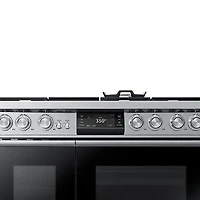 6.6 Cu. Ft. Stainless Freestanding Dual-Fuel Smart Steam Double-Oven Range