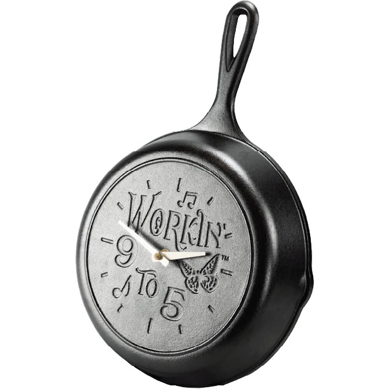 Dolly Parton 9 to 5 Cast Iron Skillet Clock