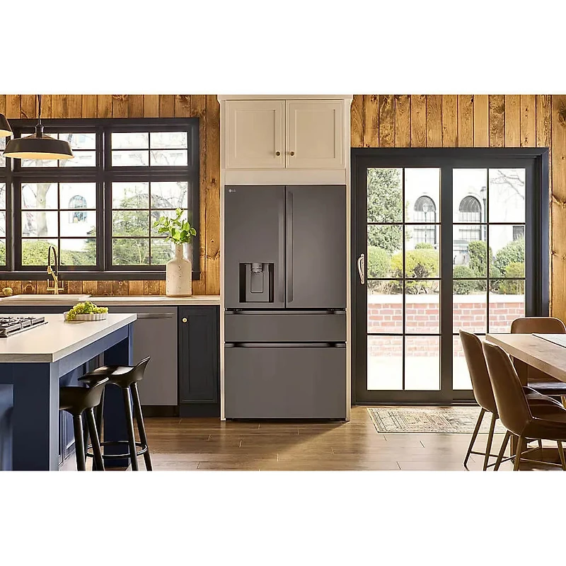 28.6 Cu. Ft. Black Stainless 4-Door French Door Smart Refrigerator