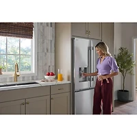 24 Cu. Ft. Stainless 3-Door French Door Zero Clearance Counter-Depth Refrigerator