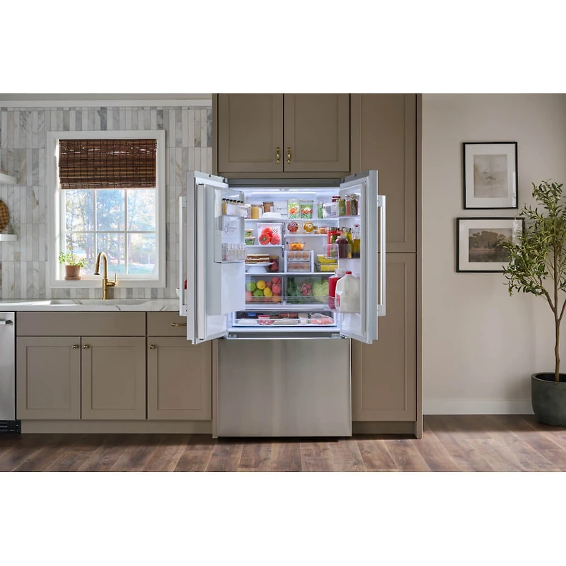 24 Cu. Ft. Stainless 3-Door French Door Zero Clearance Counter-Depth Refrigerator
