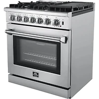 4.32 Cu. Ft. Stainless Freestanding Dual Fuel Range - OPEN BOX