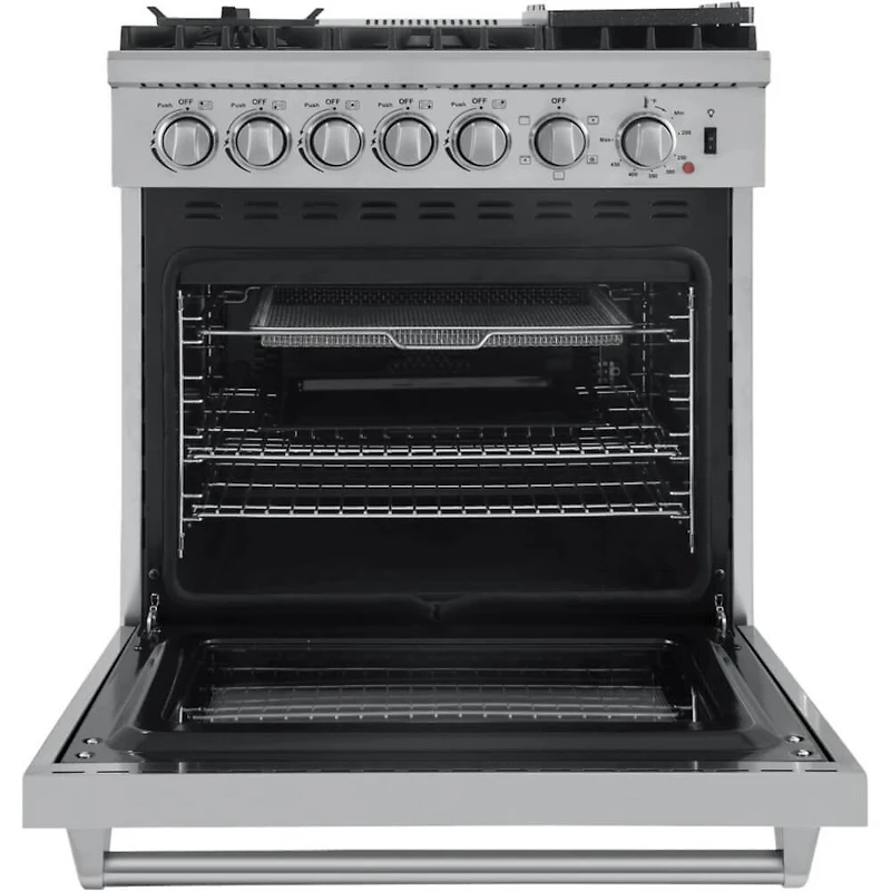 4.32 Cu. Ft. Stainless Freestanding Dual Fuel Range - OPEN BOX