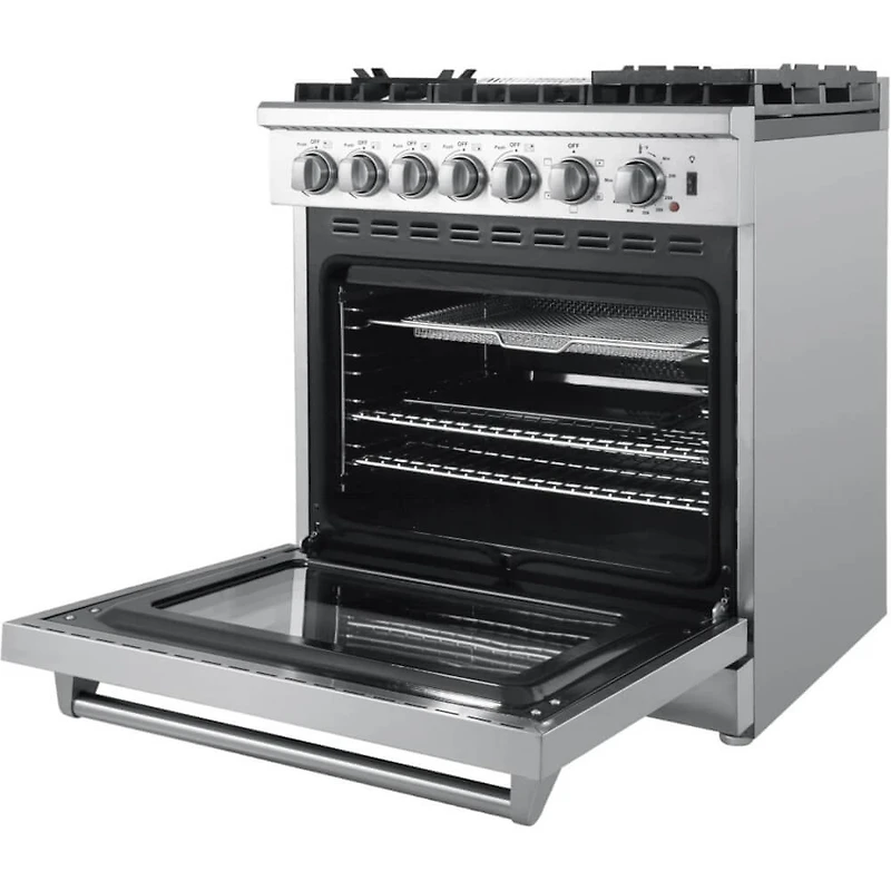 4.32 Cu. Ft. Stainless Freestanding Dual Fuel Range - OPEN BOX