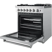 4.32 Cu. Ft. Stainless Freestanding Dual Fuel Range - OPEN BOX