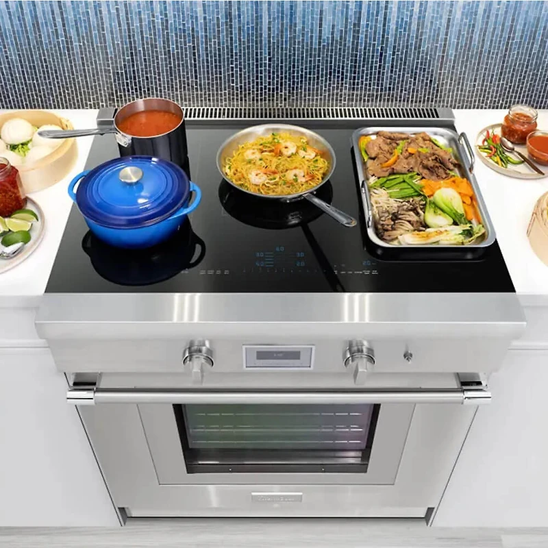 4.9 Cu. Ft. Liberty Stainless Electric Slide-In Smart Range