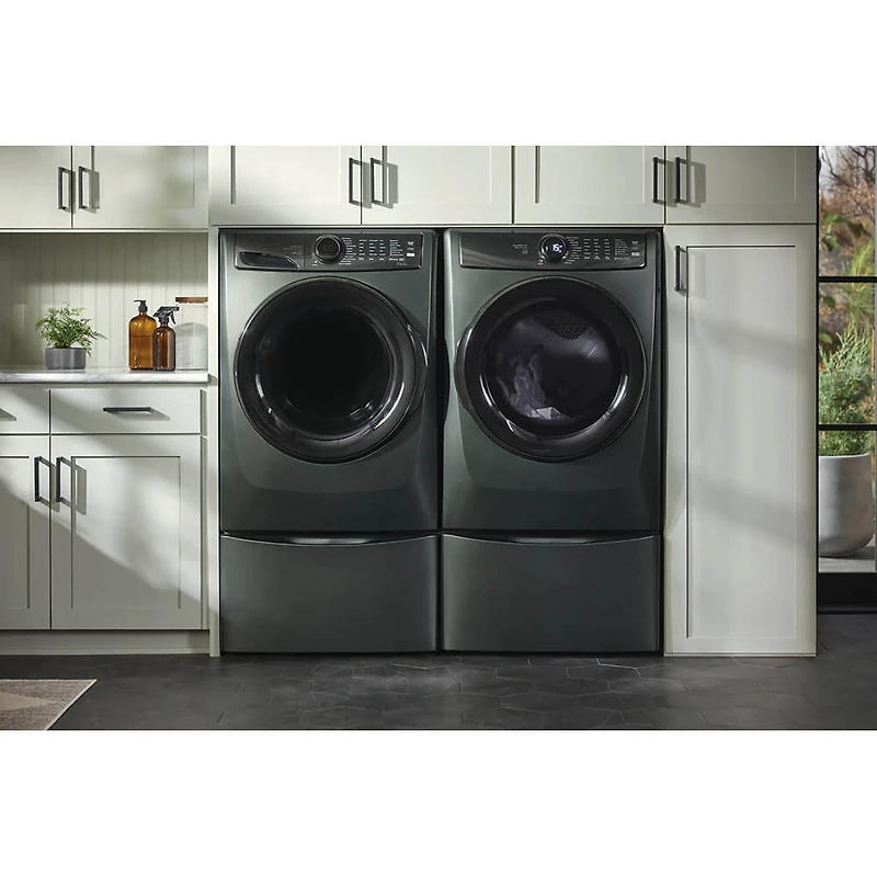 8.0 Cu. Ft. Alpine Green Front Load Perfect Steam Electric Dryer