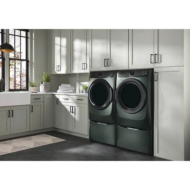 8.0 Cu. Ft. Alpine Green Front Load Perfect Steam Electric Dryer