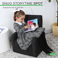 Stash Mini Kids Folding Sofa Chair - Pirate Black - OPEN BOX